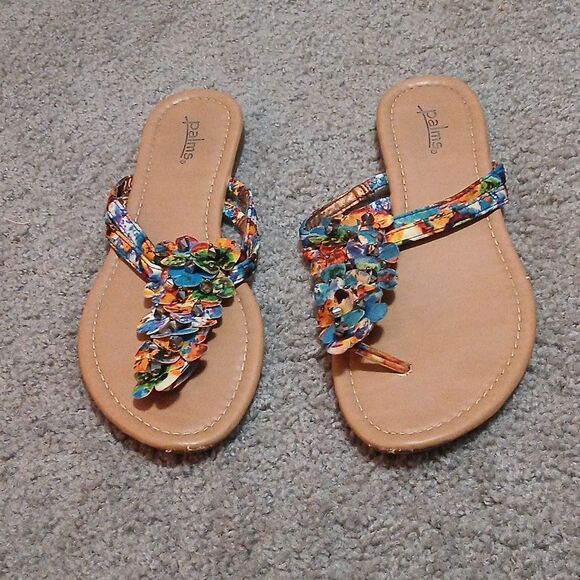 Palms embellished sandals  Sz 12 EUC - Picture 2 of 9